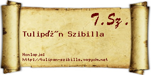Tulipán Szibilla névjegykártya